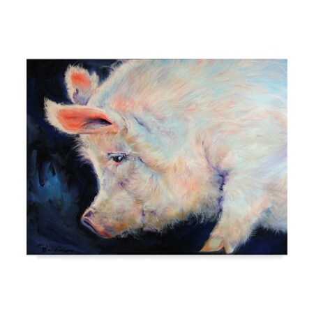 Marcia Baldwin 'My Pink Pig' Canvas Art,14x19